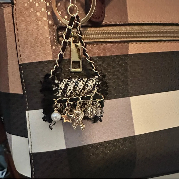 Novelty Mini Handbag Shape Charm Pendant Or Keychain Black NWOT - Picture 3 of 7